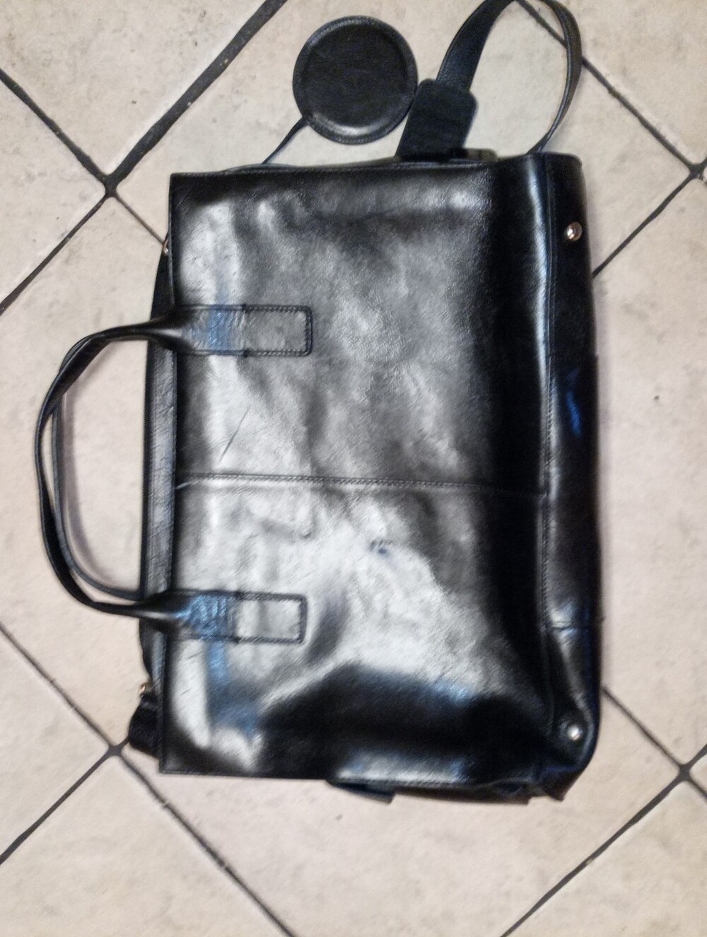 Wilsons Leather Pelle Studio Black Laptop Briefcase